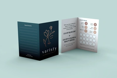  Long Edge Folded Portrait Business Card